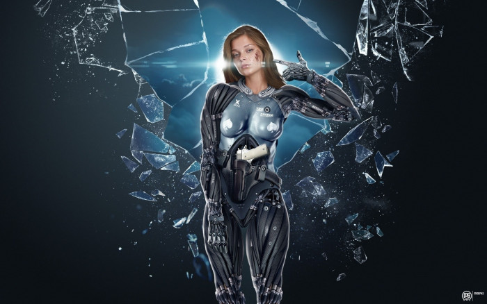 artwork cyber broken glass Indiana A women