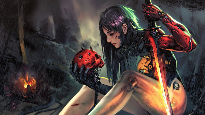 cyber science fiction digital art concept cyberpunk 46 2k