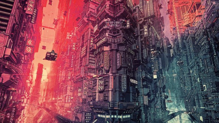 cyber science fiction digital art concept cyberpunk 2k