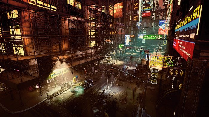 cyber science fiction digital art concept cyberpunk 2k