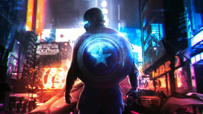digital art artwork Steve Rogers Captain America 2k