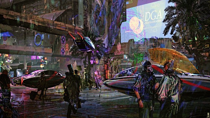 futuristic science fiction digital art concept artwork 2k