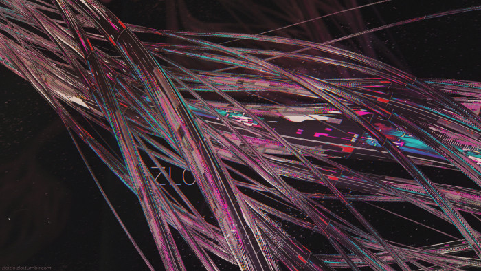 glitch art Abstract cyber 2k