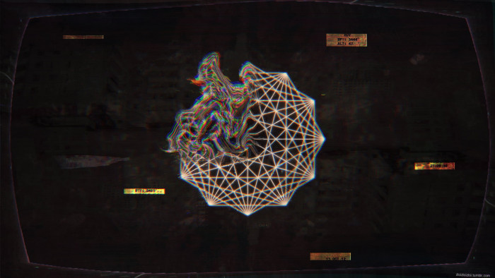 white illustration glitch art cyber abstract dark psychedelic