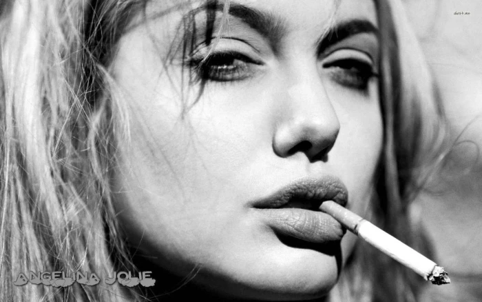 close up angelina jolie smoking actress hollywood