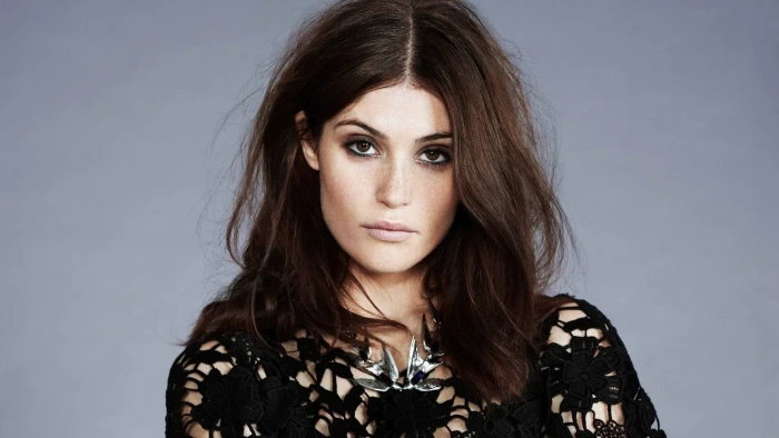 gemma arterton black intricate dress actress hollywood