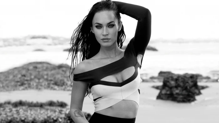 monochrome megan fox at sea actress hollywood 2k