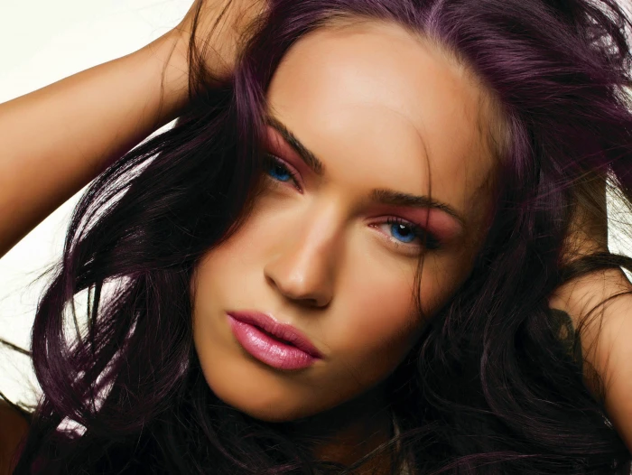 purple haired megan fox hd actress hollywood 2k