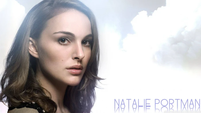natalie portman on a cloudy background actress hollywood