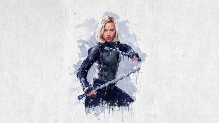 scarlett johansson infinity war art actress hollywood 2k 4k 5k