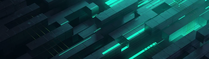 Abstract neon glow teal technology architecture 2k