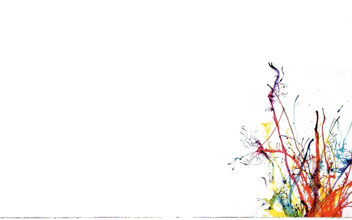 digital art colorful minimalism abstract white background