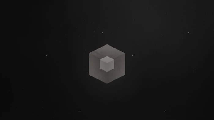 gray cube illustration minimalism simple artwork monochrome