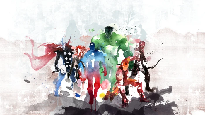 Marvel Avengers painting The Iron Man Captain America