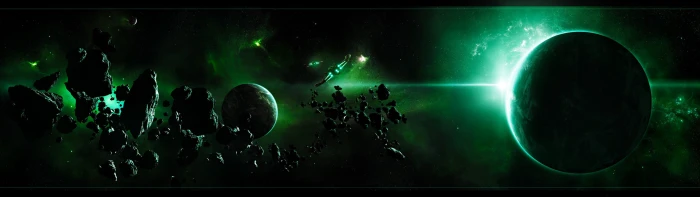 outer space wallpaper art planet spaceship asteroid 2k