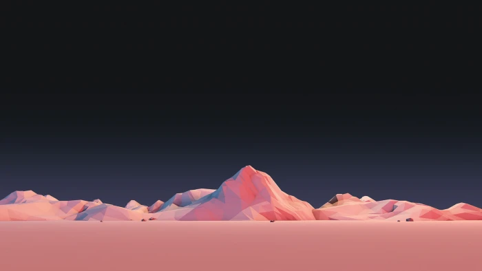 pink mountain terrain illustration mountains low poly minimalism