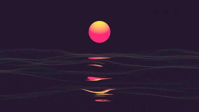 red and yellow moon digital wallpaper orange sun illustration 19