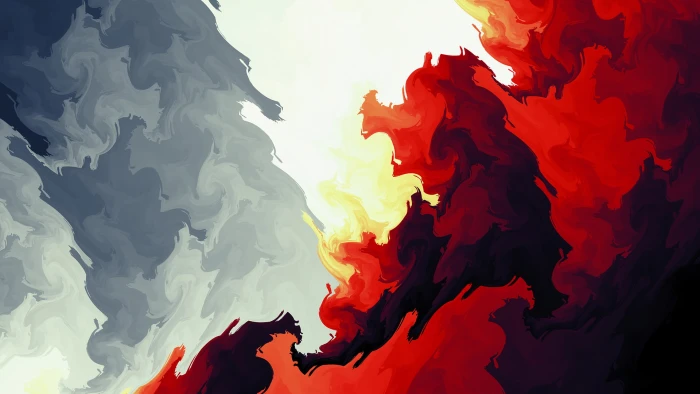 red white and gray abstract painting digital art DeviantArt