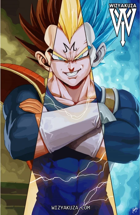 Vegeta illustration Dragon Ball Z Super Saiyan 2k