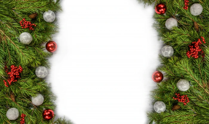 two green red and gray Christmas ornament background backdrop 2k 4k 5k