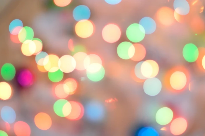 Defocused Image of Illuminated Christmas Lights background blur 2k 4k 5k