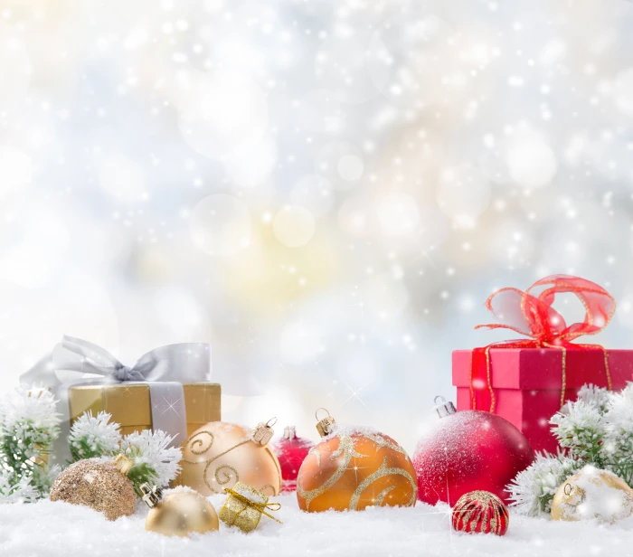 gold and red baubles Christmas merry christmas gift decoration 2k 4k 5k