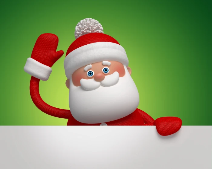 Santa Claus wallpaper holiday new year Christmas banner 2k 4k 5k