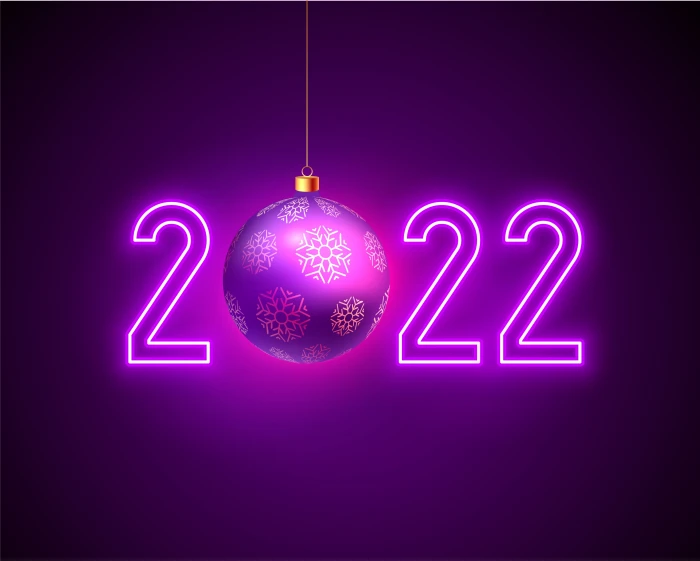 ball Christmas figures New year purple background 2k 4k 5k