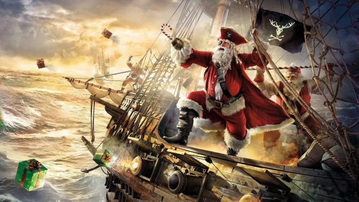 Pirate Santa pirate santa claus holidays christmas