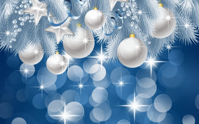 Christmas New Year ornaments sparkles vector art 2k