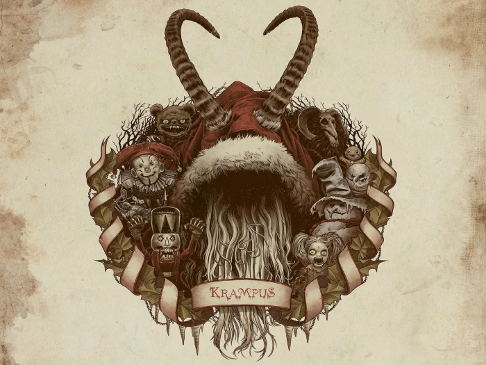 christmas Dark demon Evil horror Krampus monster occult 2k