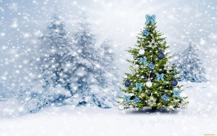 Christmas Tree winter snow cold temperature plant holiday 2k