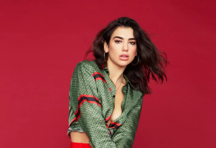 Dua Lipa studio shot women fashion beauty portrait 2k 4k