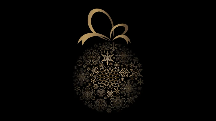 gray bauble Christmas vector black background studio shot 2k