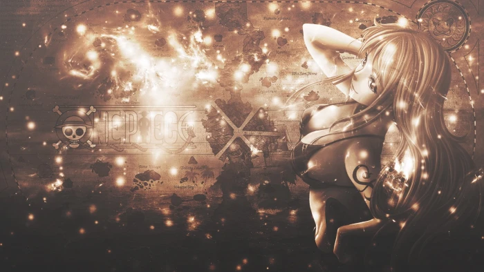 Anime One Piece Nami christmas illuminated