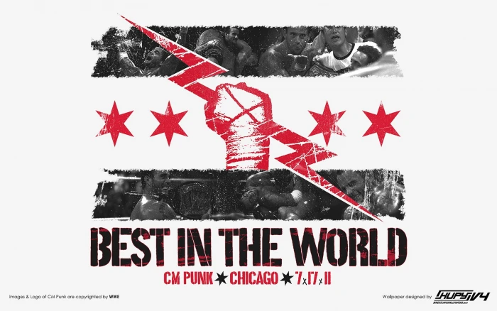 Best in the World graphic poster WWE wrestling CM Punk celebration