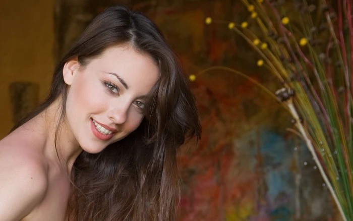 actress beauty Gina Philips People Actresses HD Art Cleavage