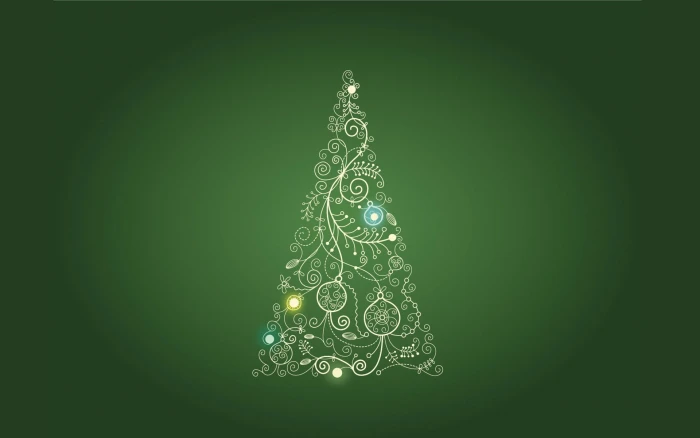 Christmas tree vector art celebration holiday decoration green color