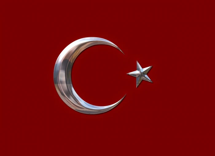 Turkey flag Turkish red star shape celebration christmas