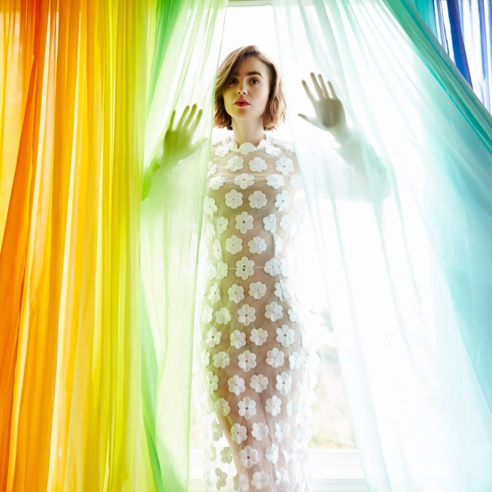 actress photoshoot Lily Collins Yahoo Style 2k