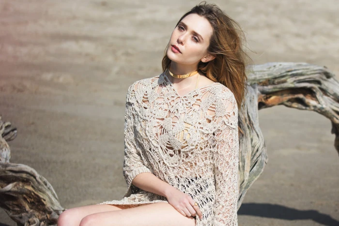 Actresses Elizabeth Olsen Brunette