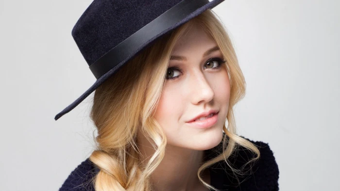 Actresses Face Hat Katherine McNamara Model Redhead