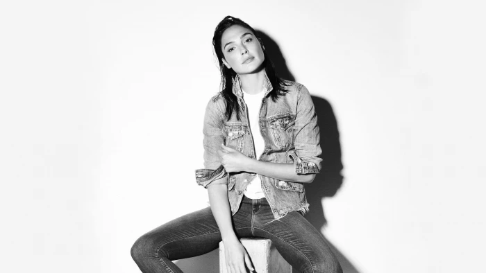 Actresses Gal Gadot Black amp; White Monochrome Woman