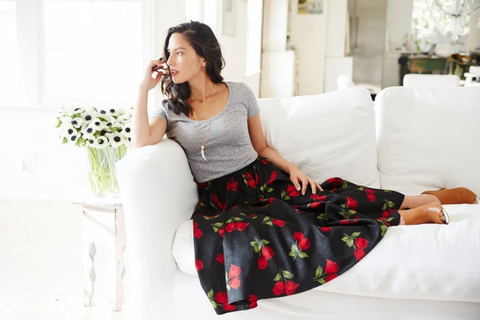 Actresses Olivia Munn American Brown Eyes Brunette