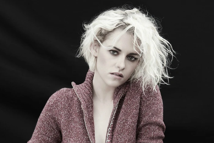Actresses Kristen Stewart American Blonde Short Hair portrait