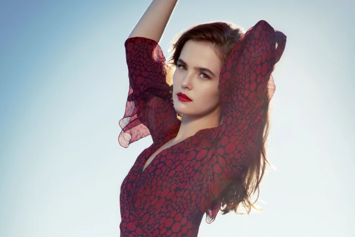Actresses Zoey Deutch Brown Eyes Brunette Lipstick