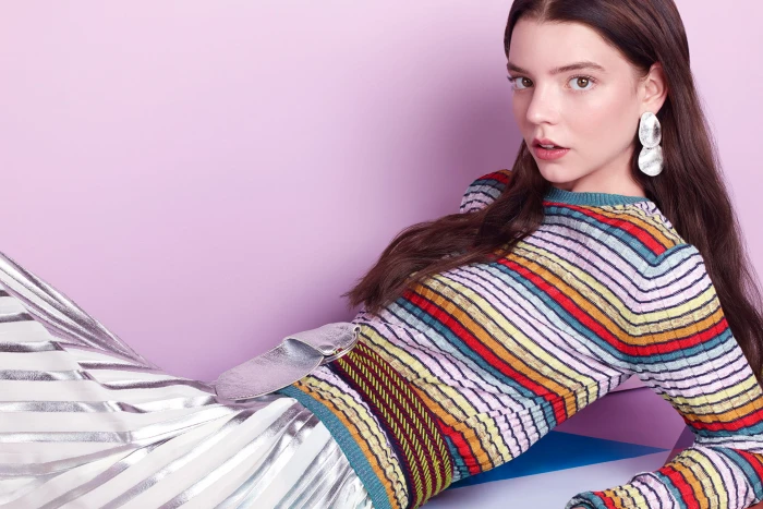Anya Taylor Joy actress women simple background brunette 2k