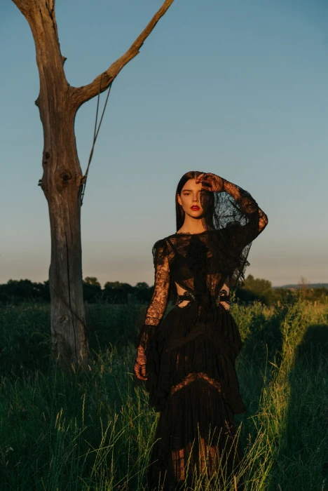 Anya Taylor Joy women actress brunette dark hair nature