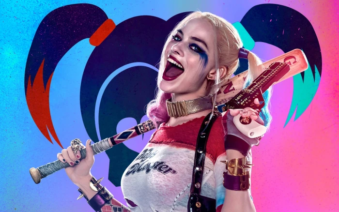 blonde comic books actress Harley Quinn Margot Robbie 2k