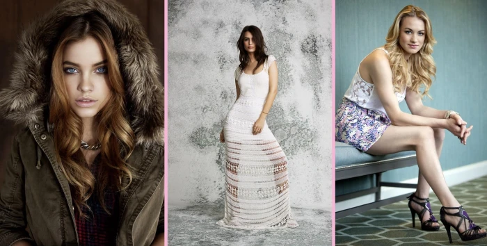 collage women Barbara Palvin Emily Ratajkowski Yvonne Strahovski 2k